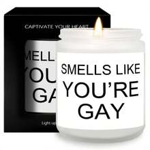 GAY Lavender Scented Candle Gifts Ideas For Gay Men, Funny Gifts For Boyfriend Brother Husband, Funny Cute Unique Essential Anniversary Birthday Valentine's Day Home Decor Gifts For Him, Gifts For Friends Room Decor,Gifts Graduation - Multicolor - View 4