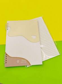1 件极简主义“Isn”风格 B5 活页笔记本，复古便笺本，可拆卸优质光滑线圈活页夹，大学生作业记事本，办公用品，需要自组装环 60 张/本 - 彩色 - 查看 16