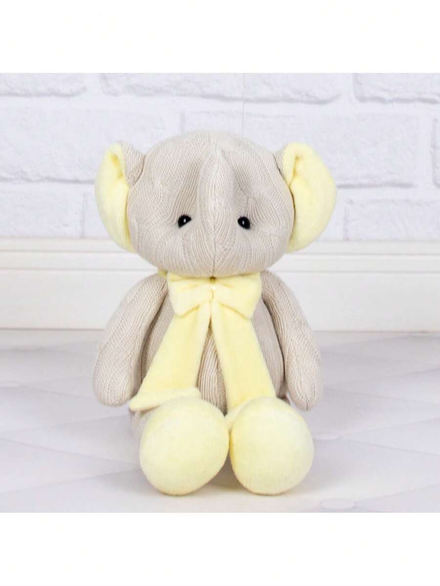 Luxury Amigurumi Knitted Elephant For Decoration - 30cm - 黃色 - 查看 1