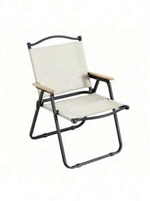 1-Piece Folding Outdoor Chair For Indoor, Outdoor Camping, Picnics, Beach,Backyard, BBQ, Party, Patio, Beige - 米色+牛津+Modern-1 - 查看 4