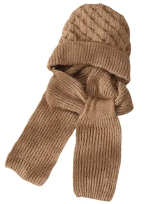 1 buc. Căciulă de eșarfă din tricot, solidă și groasă, pentru femei, pălărie multifuncțională 2 în 1, rezistentă la vânt și la frig, încălzitor pentru urechi și gât, potrivit pentru ieșirile zilnice ale femeilor și activitățile în aer liber pe vreme rece