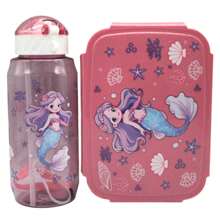 Baby Food Container Meal Kit With Divider And Plastic Cutlery - Hoa hồng nàng tiên cá - Xem 1