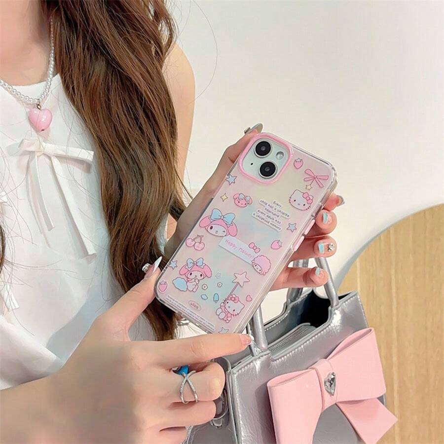 1 chiếc ốp lưng màu hồng cherry mới tương thích với iPhone16/15ProMax Apple 14/13/12/11, thích hợp cho thể thao, leo núi, ngoài trời và cắm trại - Nhiều màu - Xem 1