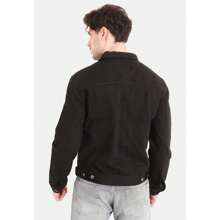 Duke D555 Mens Western Trucker Style Denim Jacket (Black) - Black - View 2