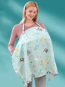 1pc Pink Multifunctional Breathable Nursing Cover/Feeding Apron/Privacy Dress/Multi-Use Shawl/Summer Outdoor Sunscreen Clothes - Pink - View 5