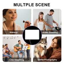 ZoMei 10 Inch LED Light Board, Used For Live Streaming/Video Recording, Single Flat Panel Light Can Be Matched With Various Sizes Of Brackets, Square Beauty Lighting, Suitable For Indoor Professional Photography - 黑色 - 查看 6