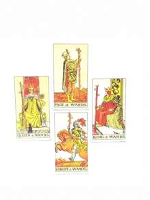 1 套 78 件 Smith-Waite 经典初学者塔罗牌 - 黃色 - 查看 5