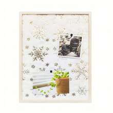 Khung ảnh có bảng tin nhắn bằng vải nhung, 30cm X 40cm, chất liệu gỗ nhẹ và mộc mạc, khung ảnh ghép treo có 2 đinh nhỏ, 2 ảnh, thích hợp cho bưu thiếp, bản ghi nhớ, tác phẩm nghệ thuật, ký túc xá, phòng ngủ, trang trí nhà cửa - Màu gỗ - Xem 9