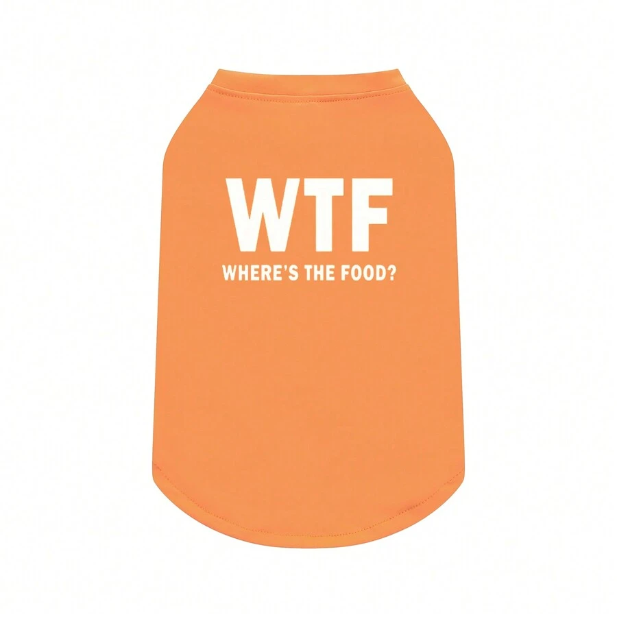 1pc Small Dog Funny Cat Bichon Frise Pug Lightweight Summer Vest - Orange - View 1