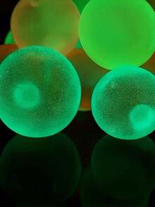 1pc Random Luminous Air Squeeze Ball, Suction Ceiling Sticky Ball, Wall Adsorption Stress Relief Bouncy Ball, Air Sticky Target Ball Pressure Relief Toy - Multicolor - View 7