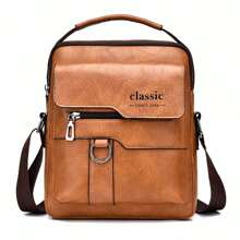 1pc Men's Shoulder Sling Bag, New PU Leather Crossbody Bag, Retro PU Leather Vertical Portable Handbag, Business Shoulder Bag, Valentine's Day Gift, Gift For Husband Boyfriend Christmas Fall Pack Vintage Bags Purse Sling Bag Mini Bag Small Bag Office Bag Sling Bag Side Bags New Life Items For Students Purse Essentials Fashion Men's Bags Small Bag For Men Retro Bag Body Bag For Men