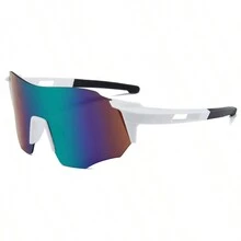 1 Cặp Kính Mắt Thời Trang Unisex - Tròng Kính PC Và Gọng Kính, Kính Thời Trang Quá Khổ, Thích Hợp Cho Các Hoạt Động Ngoài Trời, Đạp Xe Và Lái Xe - 8012 - Xem 8