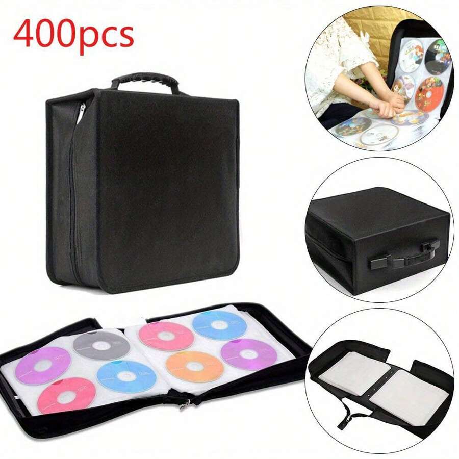400 Sleeve CD DVD Ray Disc Carry Case Holder Protector Storage Bag Wallet Binder - Variant1 - View 1
