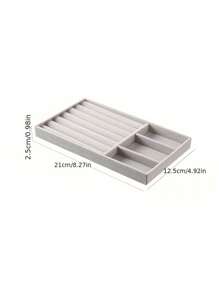 1 件豪华绒布珠宝收纳盒、珠宝收纳盒、耳环和珠宝收纳盒、梳妆台收纳盒、家庭收纳和组织用品、房间装饰、女性的完美礼物精致珠宝收纳盒情人节