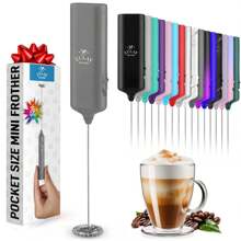 Zulay Kitchen Powerful Mini Milk Frother Handheld - Electric Hand Mixer - Sage - View 2