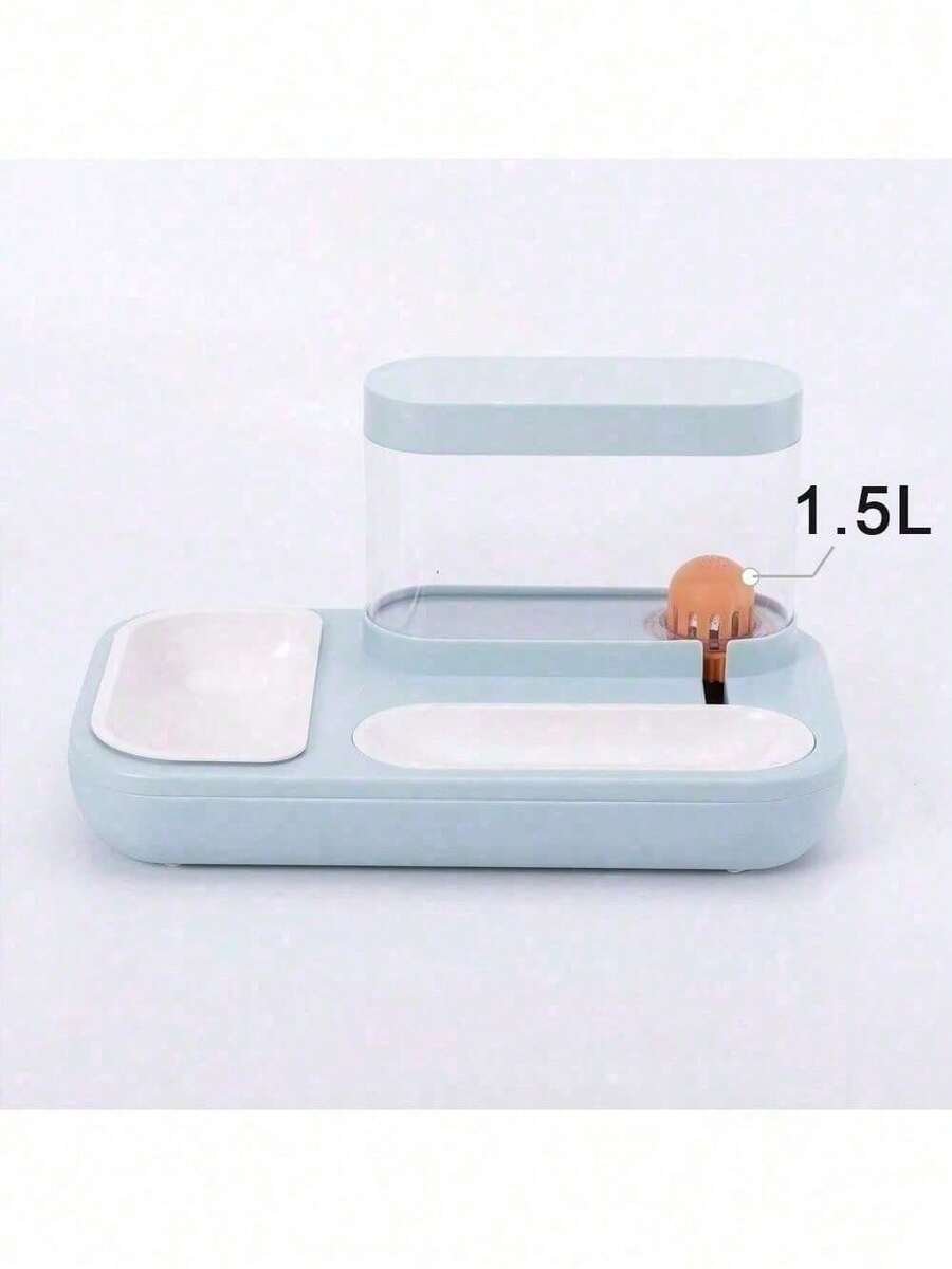 4 Style Pet Cat Bowl Dog For Cats Feeder Bowls Kitten Automatic Drinking Fountain 1.5L Capacity Puppy Feeding Waterer Products - 藍色 - 查看 1