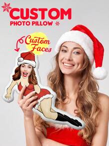 1pc Personalized Minime Face Pillow - Custom Photo Soldier, Police, Pilot, Boss, Chef, Surgeon, Nurse, Casual Suit - Customizable Gift For Her,