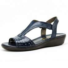 Women's Flat Sandals Rest - Navy Blue - View 5