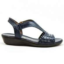 Women's Flat Sandals Rest - Navy Blue - View 2
