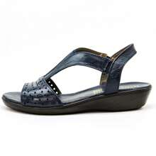 Women's Flat Sandals Rest - Navy Blue - View 4