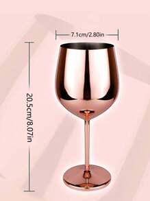 1pc 500ml Reusable Stainless Steel Red Wine Glass, Gift For Family And Friends, Suitable For Christmas, Birthday, New Year, Party, Wedding, Can Be Used As Wine Storage Container, Room Decor, Also For Drinking Water, Coffee, Suitable For Kitchen, Dining Room, Bar, Party, Gathering, Boyfriend Gift, Father's Day Gift, Christmas Decor Gift, Valentine's Day Gift - Multicolor - View 2