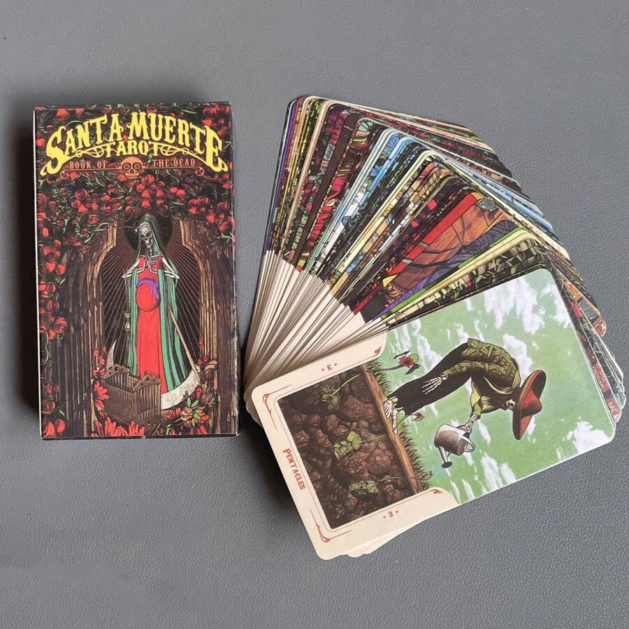 Baraja de Tarot Santa Muerte Versión en Inglés Juego de Adivinación