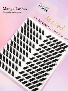 Asiteo 120pcs Fox Eye False Eyelashes, DIY Eyelash Extension Cartoon Style Individual Lashes, Reusable, Suitable For Beginners - D - View 3