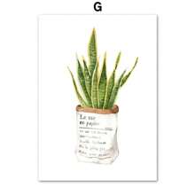 1 pezzo Quadro murale in tela con motivo di piante verdi, cactus, tigre, pianta, monstera, cartellone e stampe da parete, quadri per decorazione del soggiorno senza cornice - Multicolore - Visualizzare 24