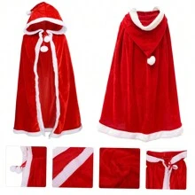 Capa de Natal com capuz, robe de veludo de Natal, xale masculino e feminino, Cindy Cosplay, presente de Natal, Natal