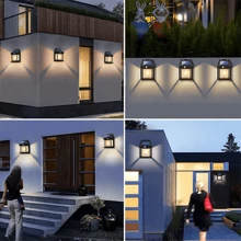 NetHong 2PCS Solar Wall Lamp Tungsten Filament Motion Sensor Outdoor Garden Security Lights