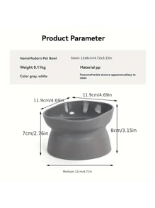 Mica Bowl, Cat Bowl, Dog Bowl, Pet Bowl With Slanted High Foot To Protect Neck, Pet Supplies