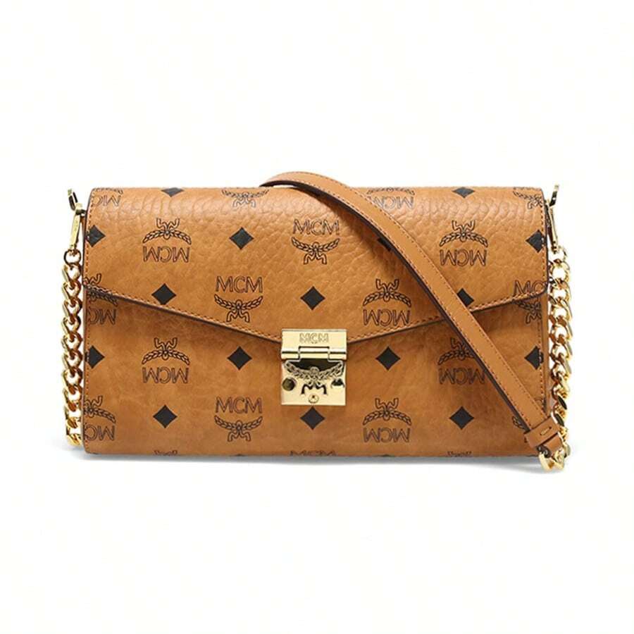 MCM Millie Visetos 女士中号信封斜挎包，货号：MWRAAME01CO001 - MWRAAME01CO001 干邑色 - 查看 1