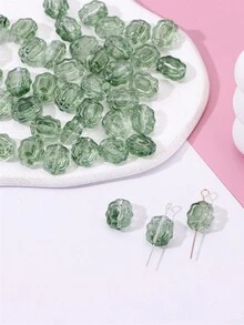 10 hạt mặt dây chuyền hình khối pha lê thủy tinh màu ngẫu nhiên, phụ kiện vòng tay trang sức tự làm, phong cách cổ điển - Phụ kiện thương hiệu hoa Sugar Cube - Xem 6