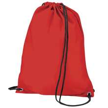 Bagbase Budget Water Resistant Sports Gymsac Drawstring Bag (11 Litres) (Red) - Red - View 1