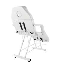 3-Section Tattoo Chair, Adjustable Professional Salon Massage Bed Tattoo Bed Chair With Spa Stool And Towel Hook For Beauty Barber Spa Beauty Equipmentlash Bed ,Massage Bed, Salon Equipment,Beauty Bed,Salon Furniture,Lash Table - 白色 - 查看 5
