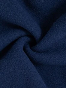 年轻男孩字母印花连帽运动衫和慢跑裤套装 - 寶藍色 - 查看 7