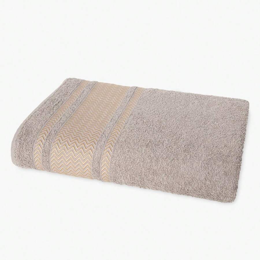 Large Thick Bath Towel Luxury Line Bali Plush 100% Cotton - 70x1.40m - Xám - Xem 1