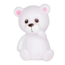 Luminaria Urso Infantil Realista Abajur Decoração Para Quarto Sala - Branco - Visão 3