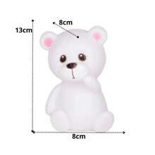 Luminaria Urso Infantil Realista Abajur Decoração Para Quarto Sala - Branco - Visão 5