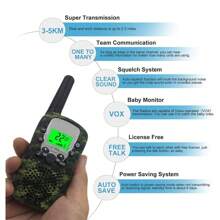 适合 3-14 岁男孩和女孩的对讲机礼物玩具 22 频道儿童对讲机套装户外探险徒步露营装备游戏适合男孩和女孩迷彩 - 1 对 - 迷彩 - 查看 5