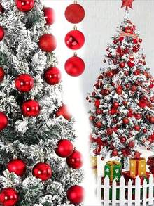 24 quả bóng trang trí Giáng sinh, thích hợp để treo đồ trang trí trên cây thông Noel, Giáng sinh - Nhiều màu - Xem 8