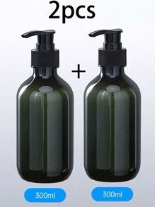 1 个大容量 300ml/500ml 泵式分配瓶，琥珀色透明 PET 塑料，适用于洗发水、沐浴露、乳液、家庭、酒店、旅行使用 - 彩色 - 查看 22