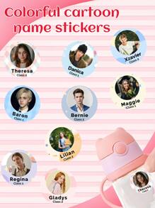 Customized Photo & Name Sticker, Waterproof PVC Material, Suitable For School, Teacher, Books, Water Bottles, Lunch Box, Multi-Purpose, Personalized Photo & Name Sticker Customization