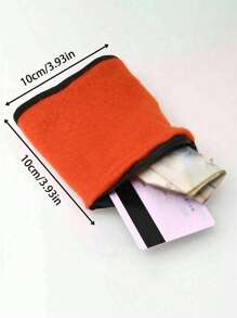 1 pieza Brazalete deportivo - Alta elasticidad, quédese  y con estilo con esta mini billetera de muñeca unisex con bolsillo con cremallera, bolsa transpirable para teléfono móvil, se pueden guardar llaves, identificación, tarjetas, efectivo, opción ideal para regalos - perfecto para gimnasio, fitness, deportes, al aire libre, correr, ciclismo y talla grande.