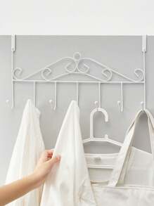 1pc No Drill Wall Hook, Over The Door Hanger Rack, Strong Adhesive Hooks For Clothes, Hats & Kitchen Storagebedroom,Organizer,Organiser,Home Storage,White T Shirt Women,Black Pants Women,Ladies Winter Clothes,Dress,Winter Clothes For Ladies,Elegant Woman Dresses,White Shirt For Ladies,Long Sleeve,White Jumpsuit For Women,Spring Dresses For Women,Spring Outfits For Women,Spring,Spring Clothes,Minimalist,Summer Tops - Multicolor - View 13