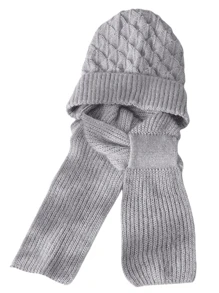 1 buc. Căciulă de eșarfă din tricot, solidă și groasă, pentru femei, pălărie multifuncțională 2 în 1, rezistentă la vânt și la frig, încălzitor pentru urechi și gât, potrivit pentru ieșirile zilnice ale femeilor și activitățile în aer liber pe vreme rece