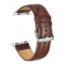 Dây đeo đồng hồ bằng da thật sáp dầu cổ điển tương thích với Apple Watch 38mm 40mm 41mm 42mm 44mm 45mm 49mm, Dây đeo bằng da phù hợp với nam giới Apple Watch SE Ultra Series 9 8 7 6 5 4 3 - nhiều màu - Xem 12