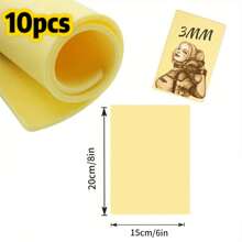 Láminas de práctica de tatuaje falso de piel rosa/amarilla de 3 mm-6x8 pulgadas/A4 (8x12 pulgadas) - Almohadillas de práctica de tatuaje de silicona suave, piel sintética para practicar tatuajes - Multicolor - Ver 16