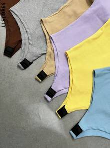 Women's Bodysuit Elegant Minimalist Bory Gray Basic Short Sleeve Thick Fabric Hollowed-Out Closed Neckline Plain Launch 2024 - 紫丁香色 - 查看 5