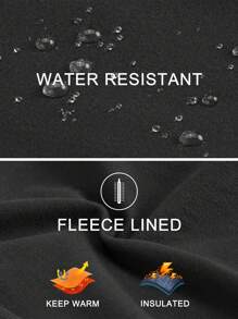 ZUTY 女式高腰保暖内衬慢跑裤防水运动裤徒步跑步冬季保暖裤带口袋 - 黑色 - 查看 3